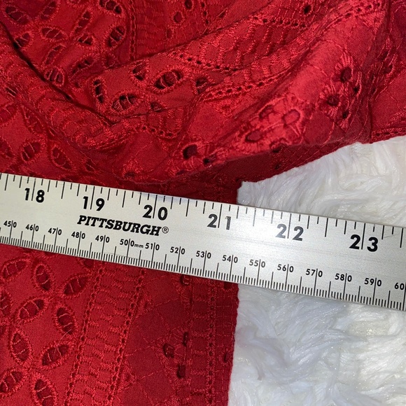 EUC Madewell Eyelet Maroon Boho Y2K Dress - Picture 6 of 7